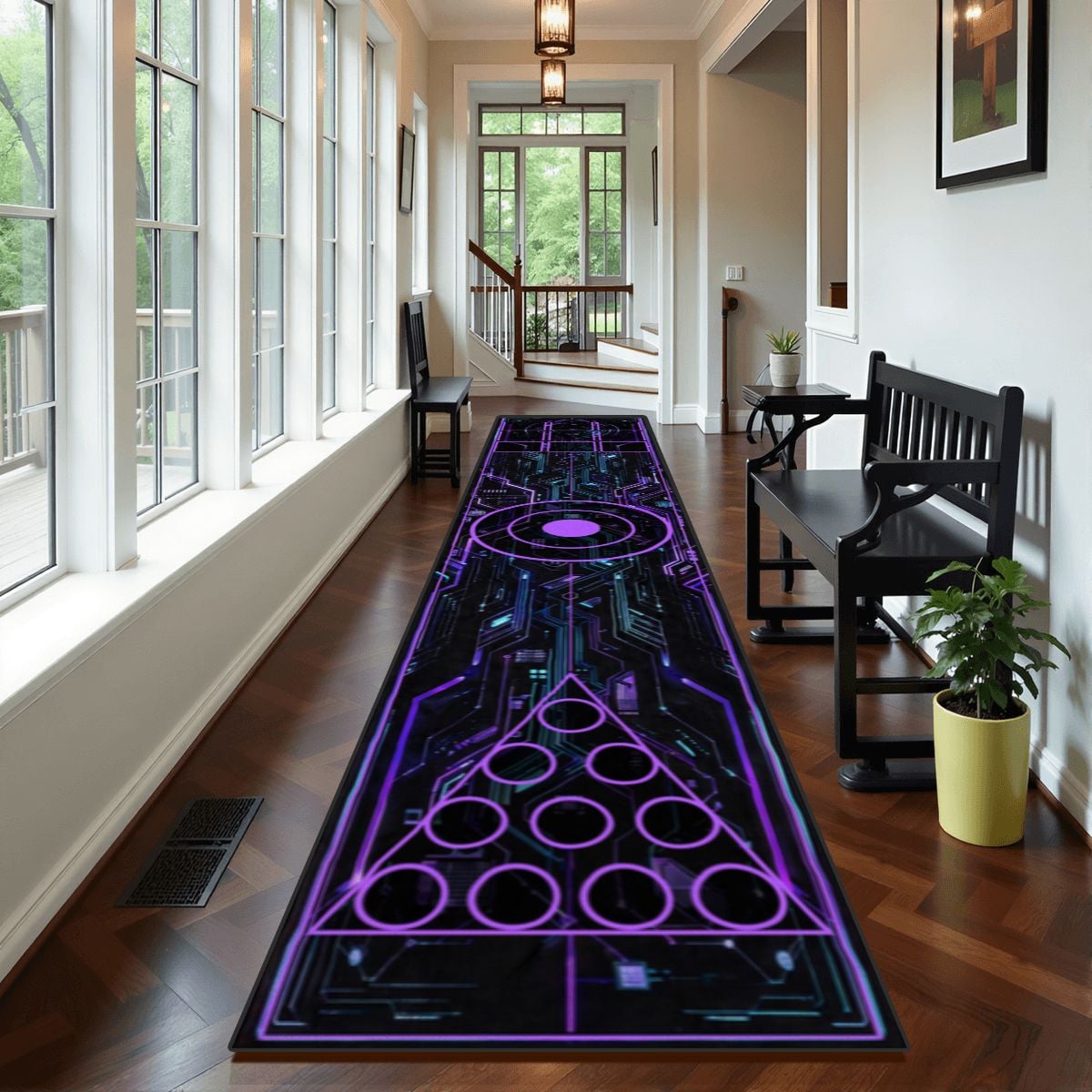 Battle Golf Gaming Putting Mat | Golf Party Games - Violet